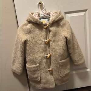 Boden Cream Kids Toggle Coat